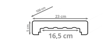 esquema cubremuro 16,5 cm