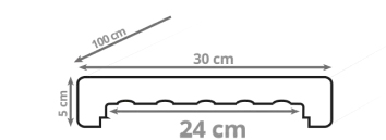 esquema cubremuro 24 cm