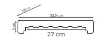 esquema cubremuro 27 cm