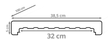 esquema cubremuro 32 cm