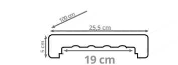 esquema cubremuro 19 cm