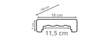 esquema cubremuro 11,5 cm