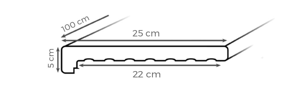 vierteaguas IMER EVOLUTION blanco 22 cm